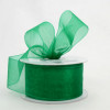 Emerald 1-1/2" Plain Sheer Organza 100yd Spool
