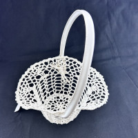 Stiffened Lace Flower Girl Basket