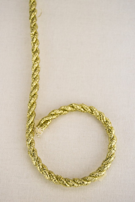 Twisted Cord Rope 2 Ply Metallic Gold