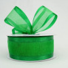 Emerald 5/8" Satin Edge Sheer Organza 25yd Spool