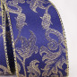Wired Jacquard Royal Damask Ribbon