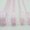 Light Pink 3/8" Taffeta Gingham Check 25yd Spool