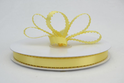 Feather Edge Double Faced Satin Canary
