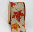 Wired Glitter Maple Leaf Ribbon