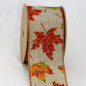 Wired Glitter Maple Leaf Ribbon