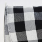 Wired Buffalo Check Ribbon with Horizontal Metallic Stripes