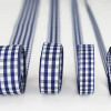 Navy 7/8" Taffeta Gingham Check 25yd Spool