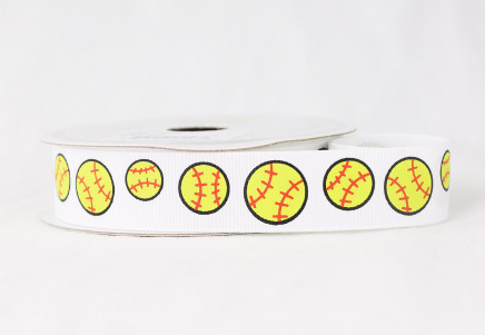 Grosgrain Sport Balls Print Softball