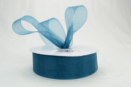 Plain Sheer Organza Tornado Blue