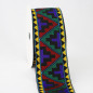 Aztec zigzag Tribal Geometric Ribbon - Multicolor Southwest Pattern