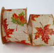 Wired Glitter Maple Leaf Ribbon
