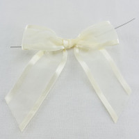 Two Loops Satin Edge Sheer Twist Tie Bows