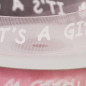 Sheer Organza It's a Girl Print