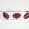 Football 7/8" Grosgrain Sport Balls Print 10yd Spool