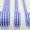 Royal Blue 7/8" Taffeta Gingham Check 25yd Spool