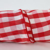 Red 4" Wired Polyester Large Buffalo Check 10yd Spool