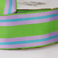 Wired Center Green Striped Cambridge Satin Ribbon