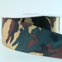 Double Faced Satin Camo Print