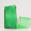 Emerald 1-1/2" Wired Sheer Organza Ribbon 25yd Spool
