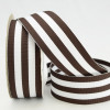 Brown 7/8" Grosgrain Mono Stripes 20yd Spool