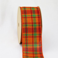 Wired Harvest Plaid Ribbon