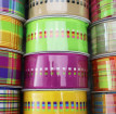 Assorted Wired Plaid Ribbon Set – 12 Spools Assortment