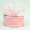 Light Pink 1-1/2" Satin Edge Sheer Organza 25yd Spool