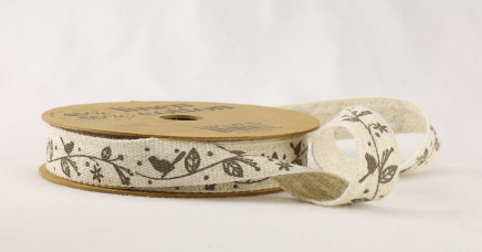 Printed Cotton Ribbon Morning Sparrow