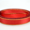 Red with Gold Edge 1/8" 50yd Spool Double Faced Satin with Metallic Edge