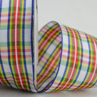 Madras Plaid Taffeta Ribbon