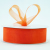 Orange 1-1/2" Plain Sheer Organza 100yd Spool
