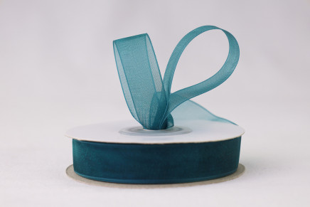 Plain Sheer Organza Teal
