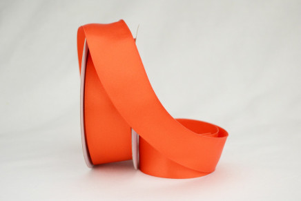 Wired Double Faced Satin Autumn Orange
