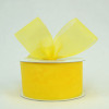 Yellow 1-1/2" Plain Sheer Organza 100yd Spool