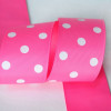 Hot Pink 1-1/2" Grosgrain Polka Dots 25yd Spool