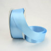 Light Blue 1-1/2" Wired Double Faced Satin 25yd Spool