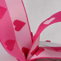 Reversible Grosgrain Jacquard Hearts