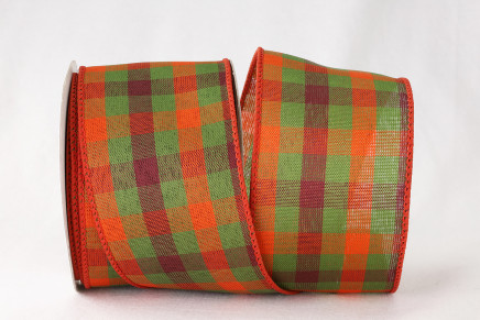 Autumn Plaid Taffeta Ribbon 01