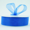 Royal Blue 7/8" Plain Sheer Organza 25yd Spool