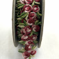 Red Rose Floral Embroidered Lace Trim